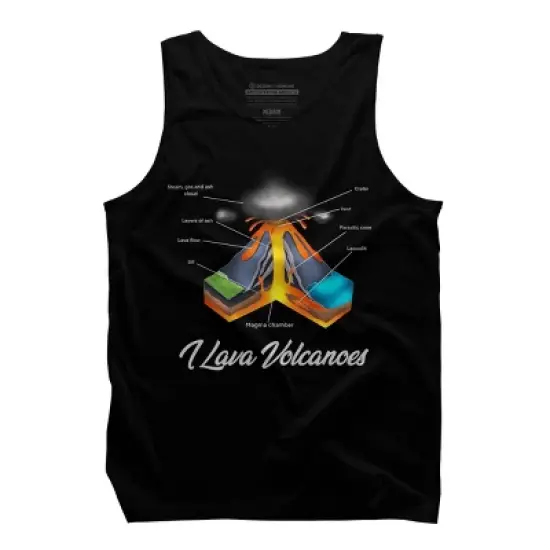 Men's Design By Humans I Lava Volcanoes By ZeusSE Tank Top image {2}