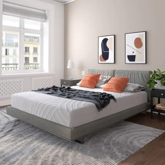 Costway 8''  Gel Infused Memory Foam Mattress Jacquard Firm Hybrid Pressure Relief Queen\Full image {10}