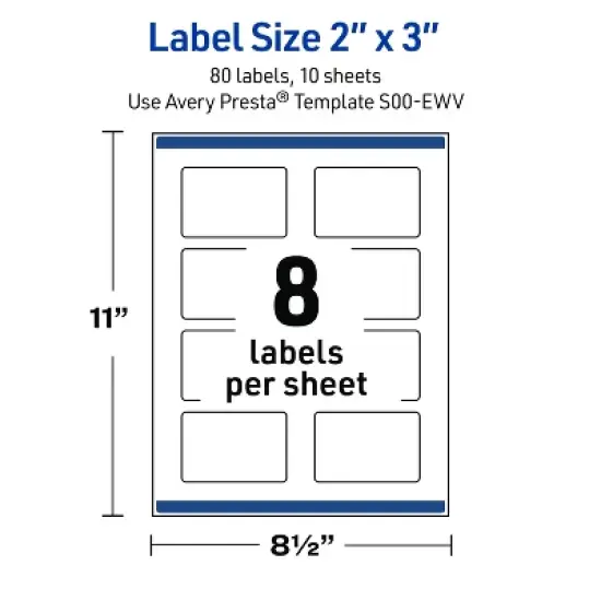 Avery Rectangle Labels, Gold Lace Trim Pattern, 2" x 3" image {4}