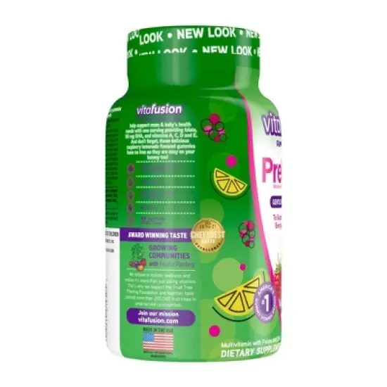 Vitafusion PreNatal Multivitamin Dietary Supplement Gummies - Lemon & Raspberry Lemonade - 90ct image {5}