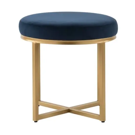 18" Round Ottoman with Metal Base - WOVENBYRD image {5}