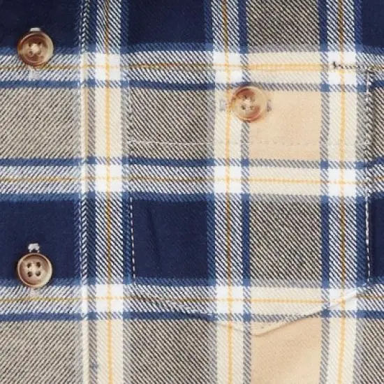 Hope & Henry Boys' Brushed Flannel Button Down Shirt, Infant image {2}