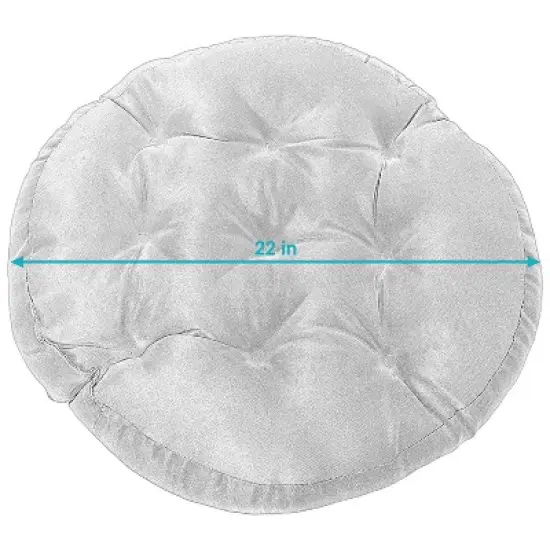 Sunnydaze Indoor/Outdoor Large Round Tufted Floor Meditation or Chair Cushion - 22" - 2pk image {2}