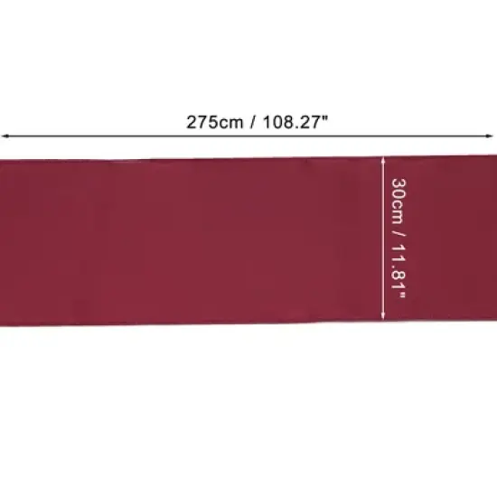 Unique Bargains Table Runner 108.27"L x 11.81"W Wine Red 1 Pc image {3}