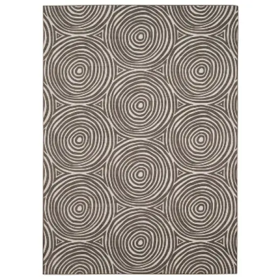 Solway Washable Outdoor Rug Ivory/Brown - Linon image {12}