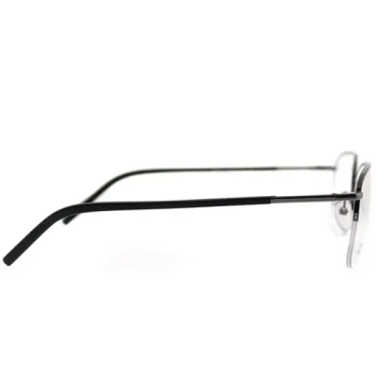 Elasta  V81 Unisex Semi-Rimless Eyeglasses Dark Ruthenium Black 56mm image {2}