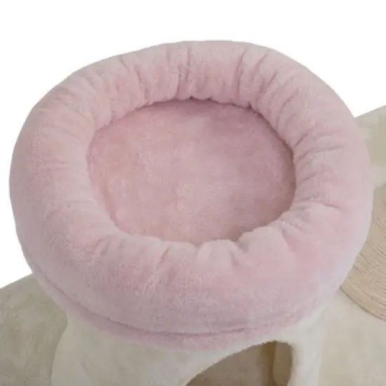 Kumasinova Flower-Shaped Modern Cat Tree,Cat Tower with Scratching Post,Cat Tree Tower with Blooming Platforms Bed,Cat Trees with Dangling Toys image {6}