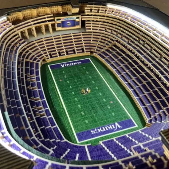 NFL Minnesota Vikings 25-Layer StadiumViews Lighted End Table image {2}