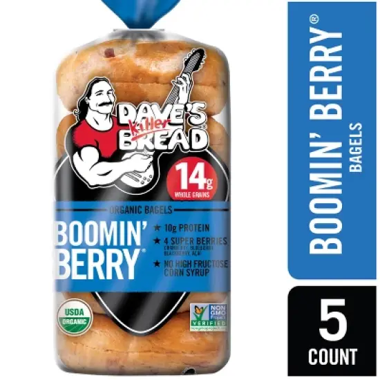 Dave's Killer Bread Organic Boomin Berry Bagels - 16.75oz/5ct image {8}