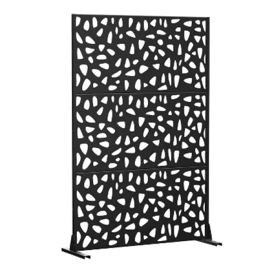 PexFix 72 in. H x 47 in. W Outdoor Metal Privacy Screen Garden Fence Irregular Pattern Wall Applique image {2}