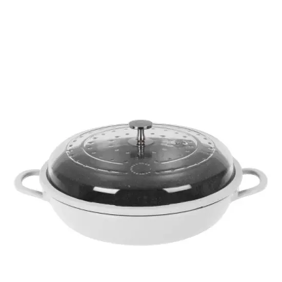 Curtis Stone 4-Quart Cast Aluminum Pan with Glass Lid image {6}
