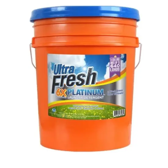 Ultra Fresh 5 Gal Liquid Laundry Detergent Washing Soap, 6X Platinum image {6}