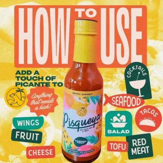 Pisqueya Passion Fruit Spicy Sweet Hot Sauce - 5 fl oz image {4}