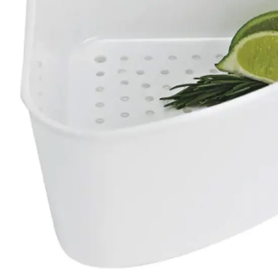 Better Houseware White Plastic Corner Sink Strainer image {1}