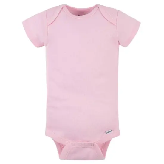 Gerber Baby Girls' Onesies Brand Bodysuits - Pink - 6 Months - 5-Pack image {1}