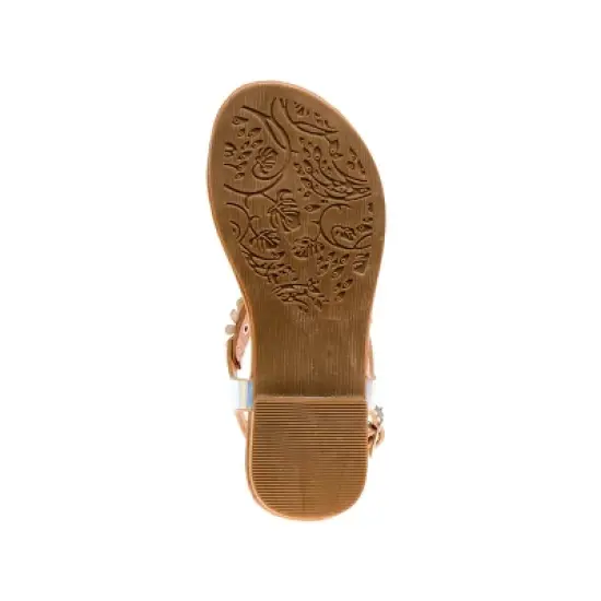 Beverly Hills Polo Club Girls Thong Sandal with Multi Flower Accents (Toddler) image {4}