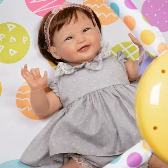 Paradise Galleries Realistic Reborn Toddler Doll Sweetie Pie, 19 inch, Rooted Hair and Magnetic Pacifier, 7-Piece Baby Doll Gift Set image {7}