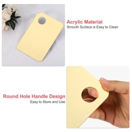 Unique Bargains Acrylic Cosmetic Foundation Blending Tool Cosmetic Makeup Palette 1 Set image {2}