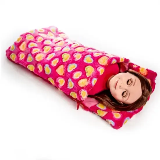 The Queen's Treasures Set of Two Pink & Purple 18 Inch Doll Sleeping Bags image {7}