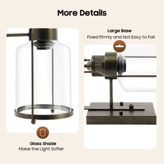 YIYIBYUS Rustic Farmhouse Clear Glass Sconces Antique Rust Wall Lamp image {9}