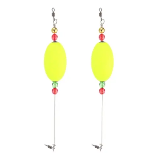 Unique Bargains Plastic Weighted Popping Oval Fishing Floats Rigs 2 Pcs image {4}