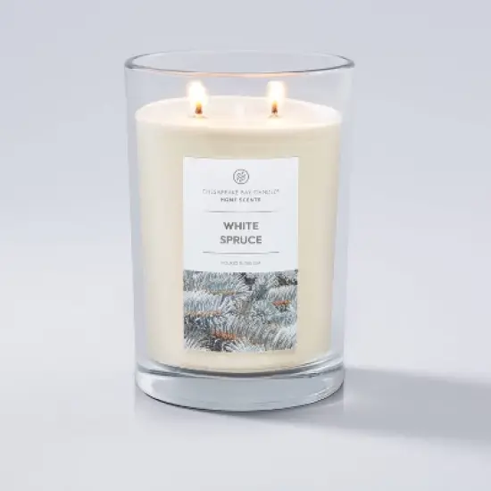 19oz Glass Jar White Spruce Candle - Home Scents image {1}