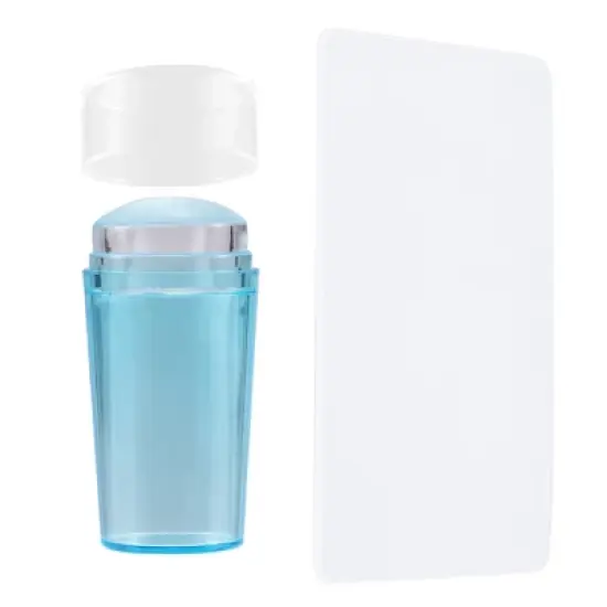 Unique Bargains DIY No Misplacement Silicone Nail Art Stamper with Scraper image {5}