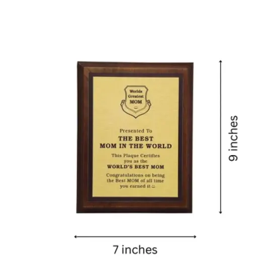 LEMONSODA World's Greatest Plaque (The Best Mom In the World) - Gold/Brown image {3}