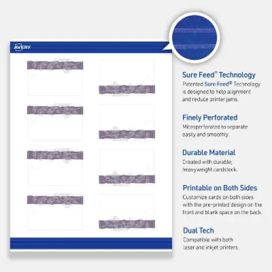 Avery Rectangle Tags, Floral Design, 2" x 3", 80ct image {2}