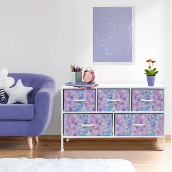 Sorbus Drawer Dresser for Office Bedroom Home and Purple image {1}