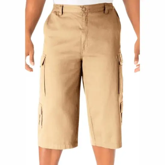 KingSize Men's Big & Tall 17" Side Elastic Cargo Shorts image {6}