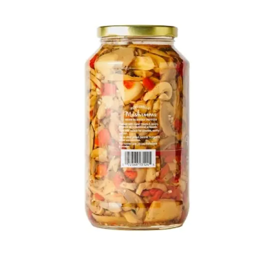 DeLallo Portobello Mushrooms and Roasted Peppers, 32 oz Jar, (4 Pack) image {3}