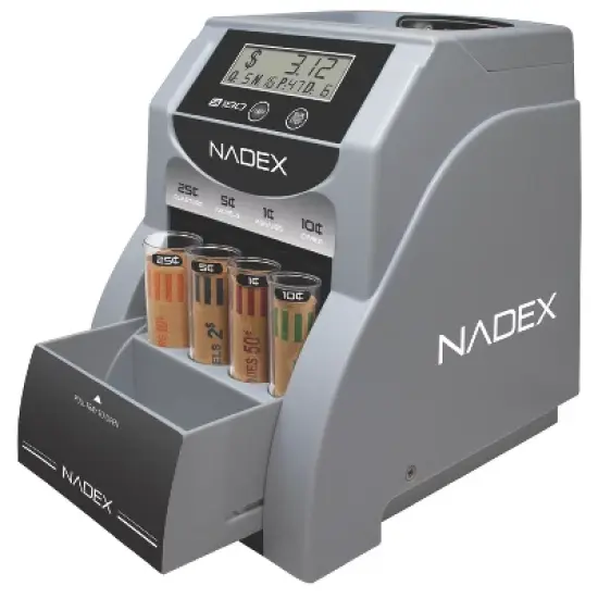 Nadex Coins&trade; S180 Digital Coin Counter, Sorter, and Wrapper in Black image {9}