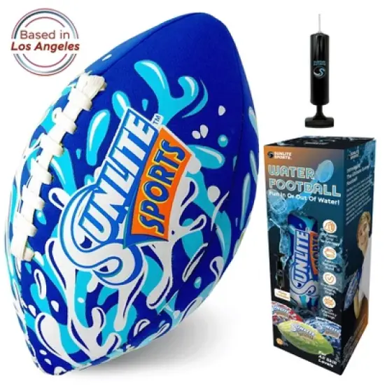 Sunlite Sports Waterproof Football, Outdoor Play, for Pool Beach Lake Park Water Toy, for Kids Children Teens Adults, Family Fun - Blue image {8}