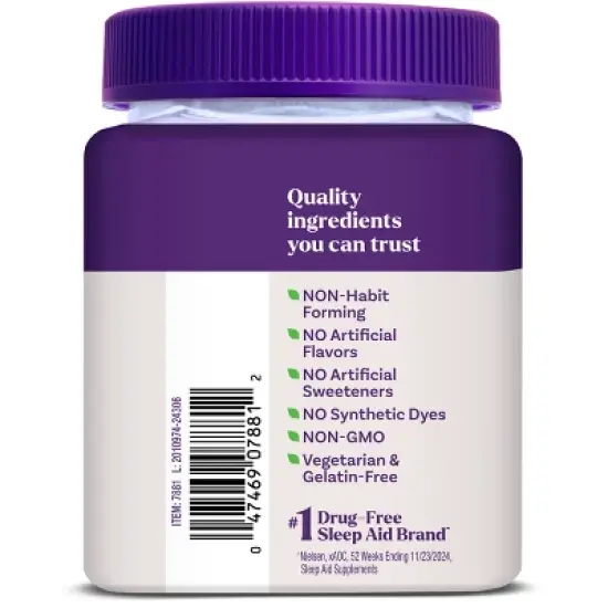 Natrol Melatonin Max 10mg Per Gummy Sleep Aid - Blueberry - 50ct image {10}