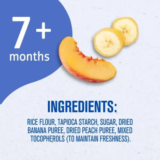 Gerber Baby Food Banana Peach Teething Wafer Baby Snack - 12ct/1.7oz Total image {8}