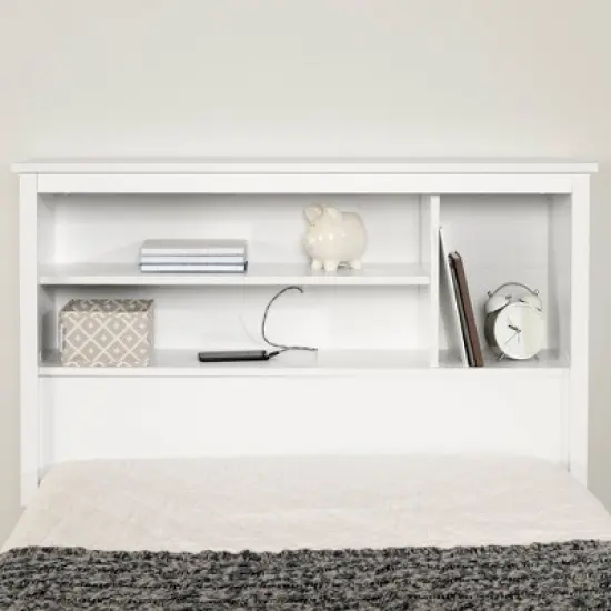 Twin Vito Bookcase Headboard   Pure White  - South Shore image {4}