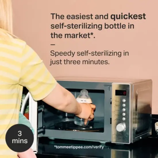 Tommee Tippee Natural Start Slow-Flow Breast-Like Nipple Anti-Colic Baby Bottle - 5oz image {7}