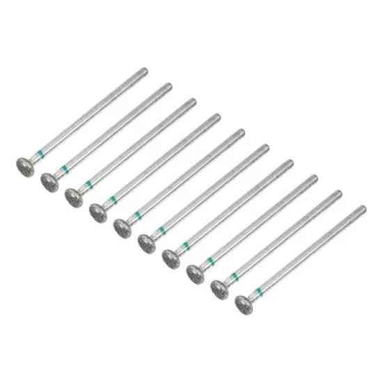 Unique Bargains Emery Nail Drill Bits Set for Acrylic Nails 3/32 Inch Nail Art Tools 44.1mm Length Green 10 Pcs image {4}