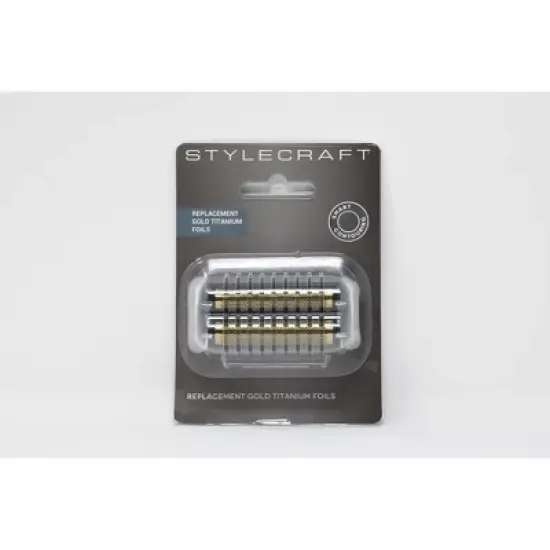 StyleCraft Replacement Absolute Zero Men's Shaver Gold Titanium Foil Shaver Head image {3}