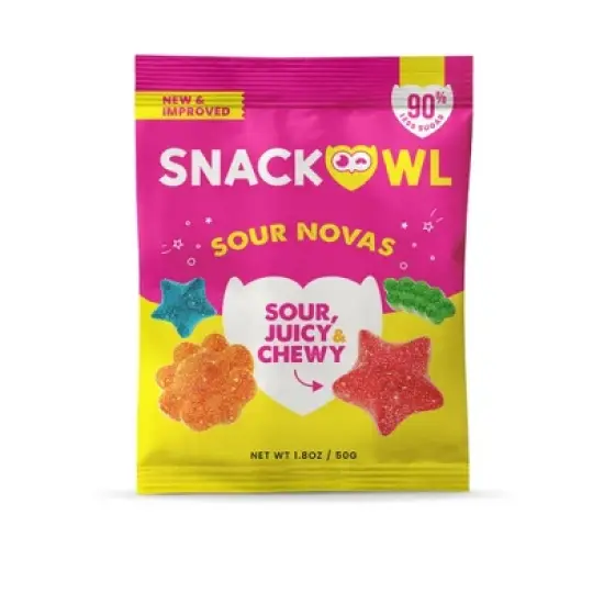 Snack Owl Candy Sour Novas - 1.8oz image {5}