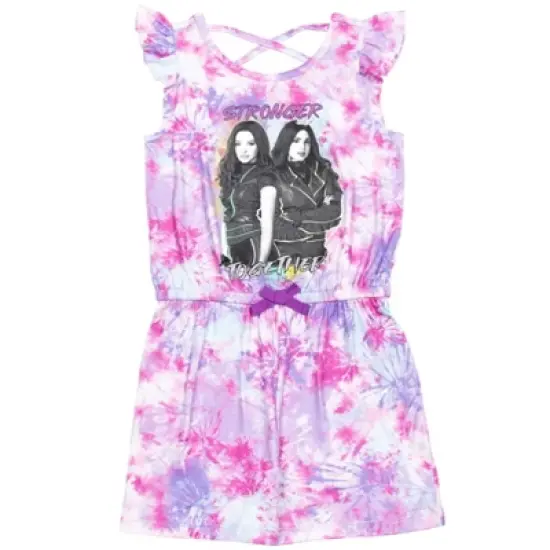 Disney Descendants Mal Evie Fashion Sleeveless Romper Purple Tie-Dye  image {10}