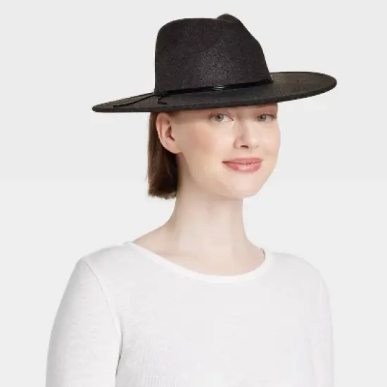 Felt Wide Brim Fedora Hat - Universal Thread&trade; image {1}