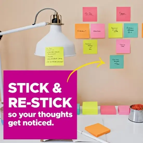 Post-it Super Sticky Notes 3" x 3" Iris 90 Sheets/Pad 108640 image {2}
