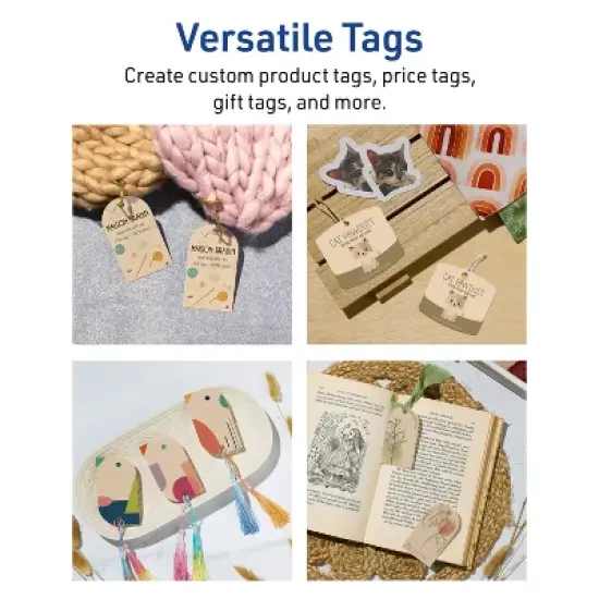 Avery Arched Printable Tags, 2" x 3-1/2", Kraft Brown, 80 Total image {3}