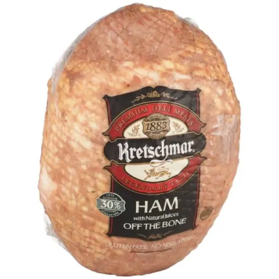 Kretschmar Ham with Natural Juices Off the Bone - Deli Fresh Sliced - price per lb image {2}
