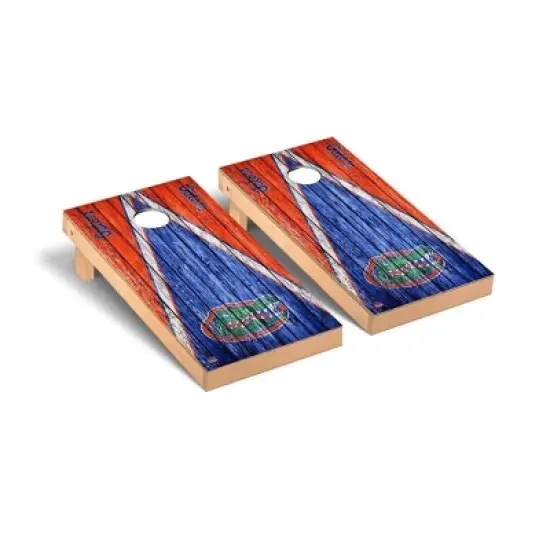 NCAA Florida Gators Premium Cornhole Board Triangle Weathered Version image {1}
