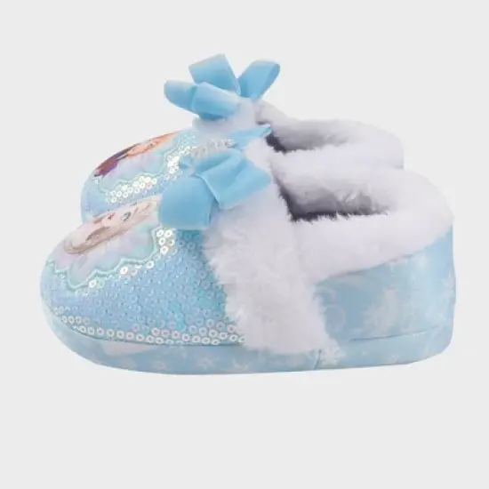Toddler Girls' Frozen Sock Slippers - Blue image {3}