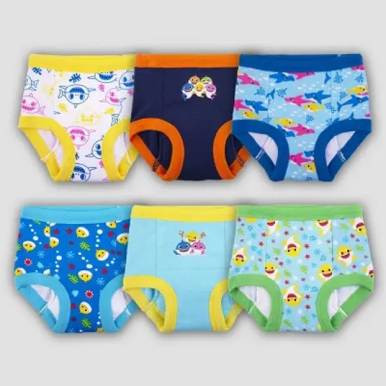 Toddler Boys' Baby Shark 6pk Training Underwear image {6}