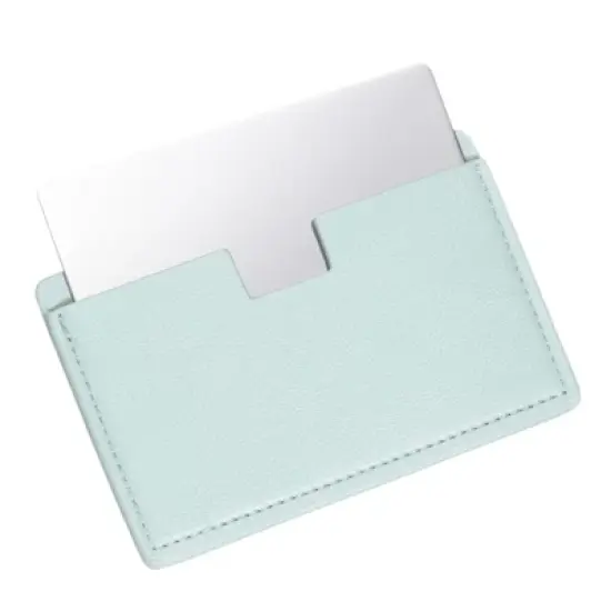 Unique Bargains Stainless Steel Smooth Travel Compact Small Makeup Mirror image {8}